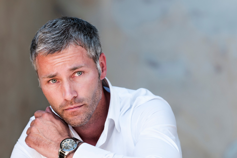 Mid-aged man posing for camera