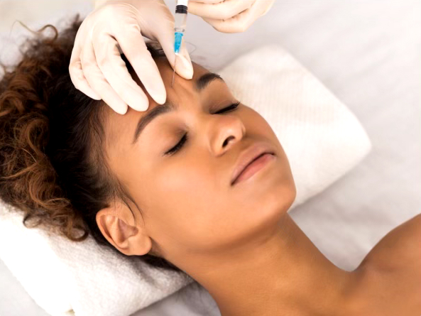 Woman laying down getting treatment